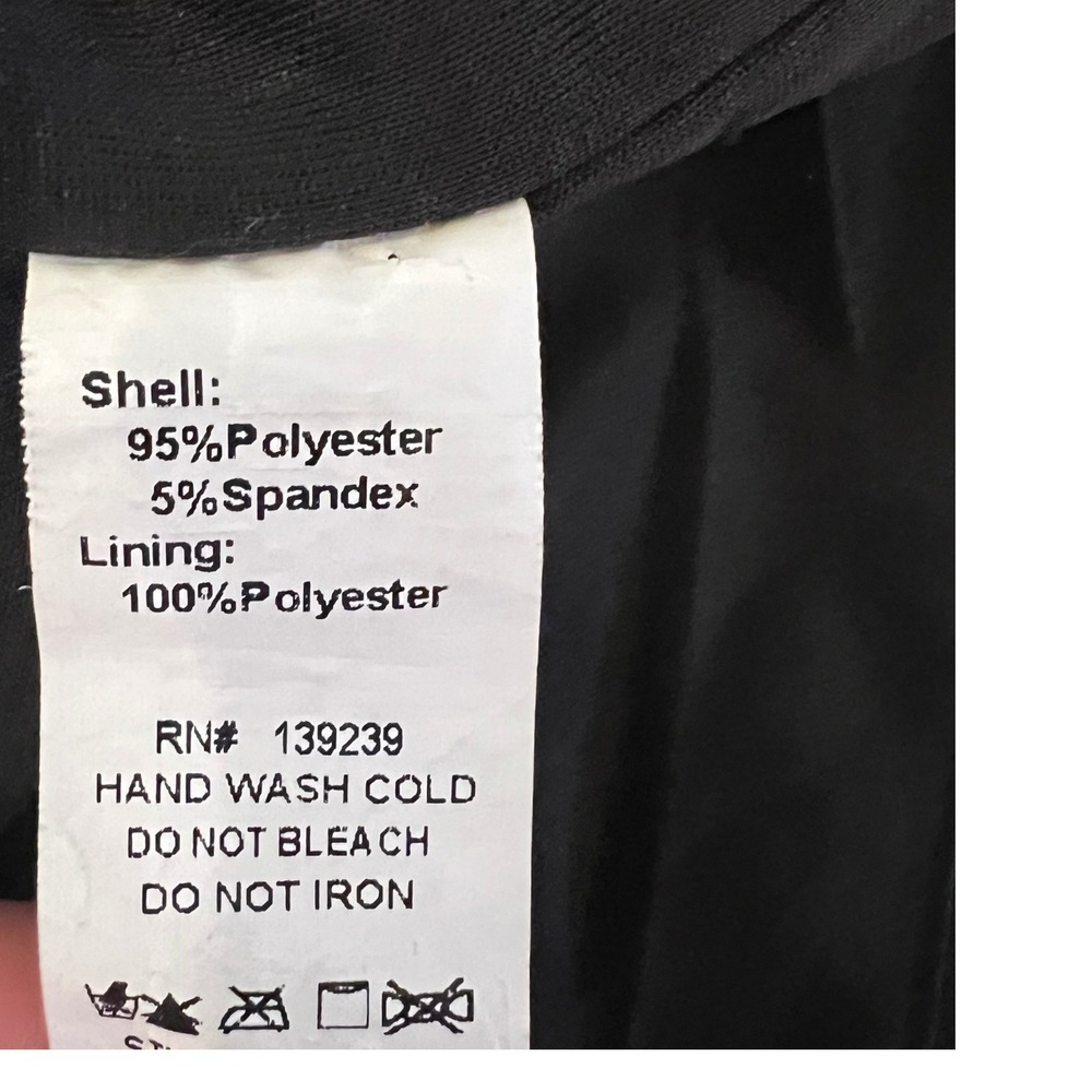 DO+BE Black Asymmetrical Cutout Cocktail Dress Sleeveless Tulip Hem Size M - Picture 11 of 11